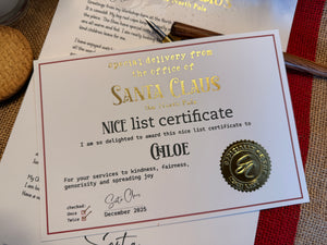 Luxury personalised Santa Letter